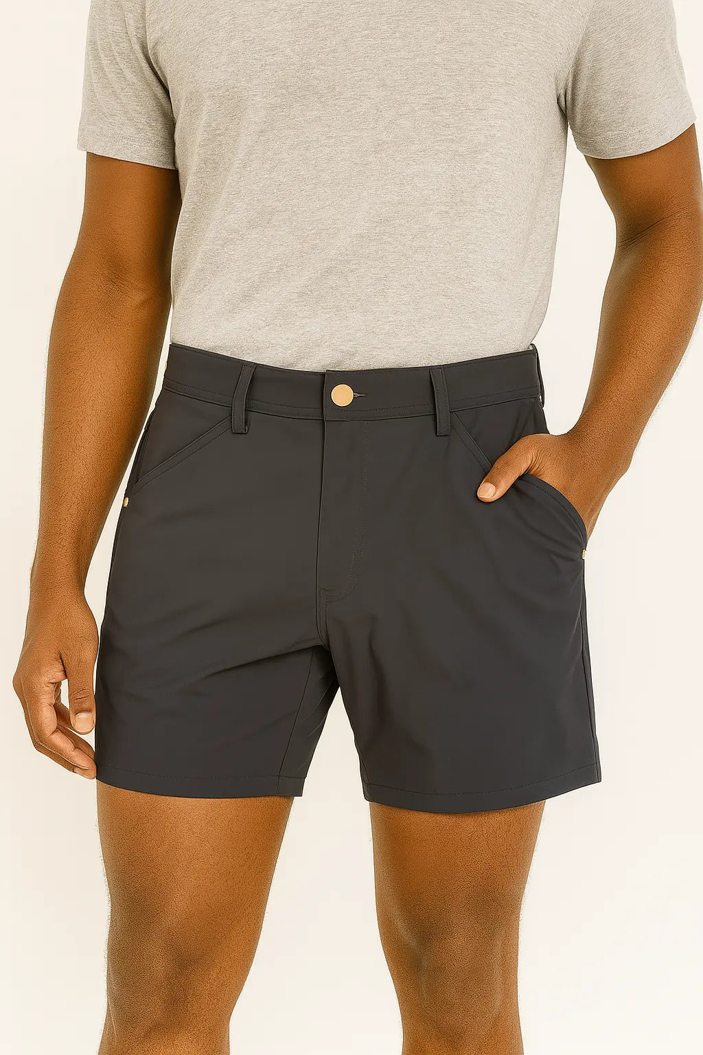 Everyday Stretch Shorts with  a Comfortable Built-In Liner - Business Casual Style- Black LEVINAS® Official Shorts  MagnoliaCottonCo.