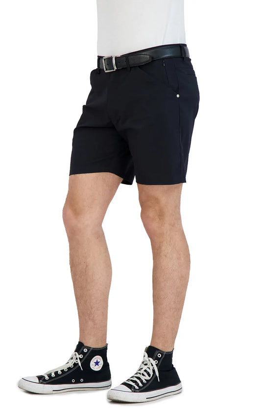 Everyday Stretch Shorts with  a Comfortable Built-In Liner - Business Casual Style- Black LEVINAS® Official Shorts  MagnoliaCottonCo.