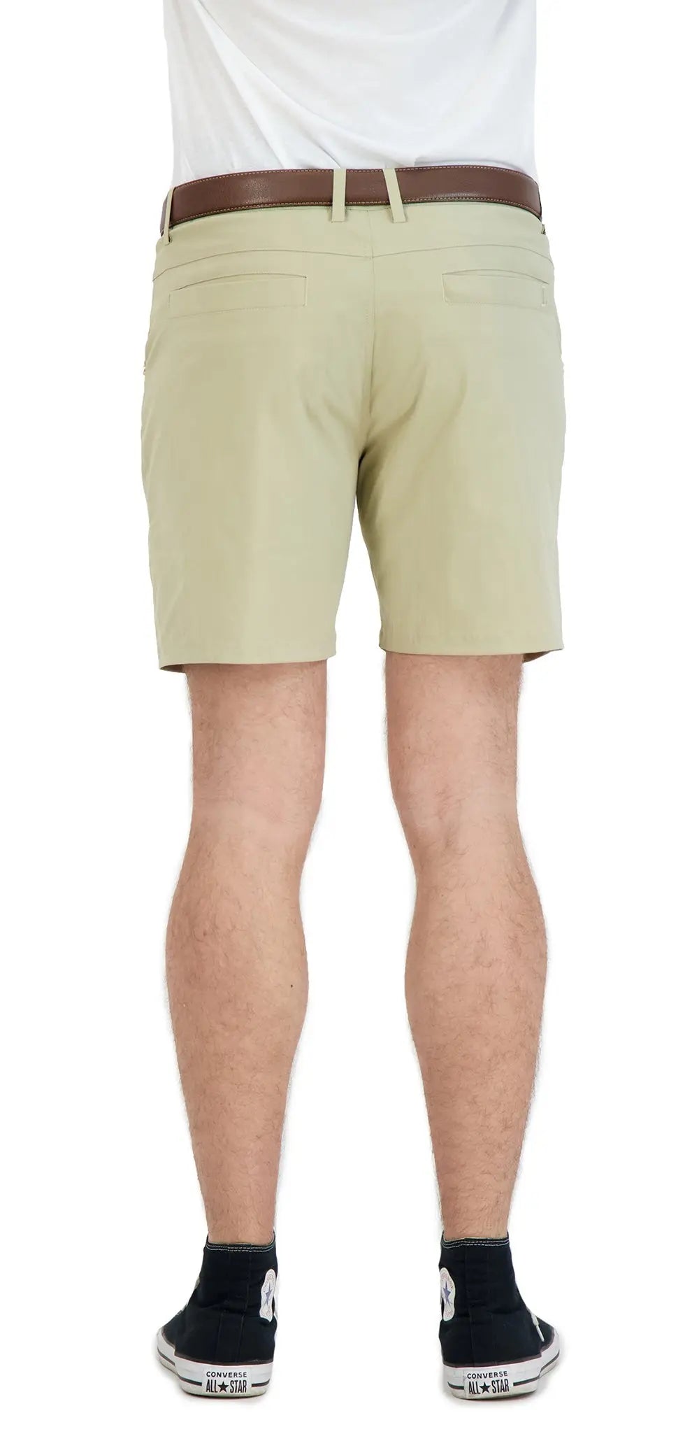 Everyday Stretch Shorts with  a Comfortable Built-In Liner - Business Casual Style- Khaki LEVINAS® Official Shorts  MagnoliaCottonCo.