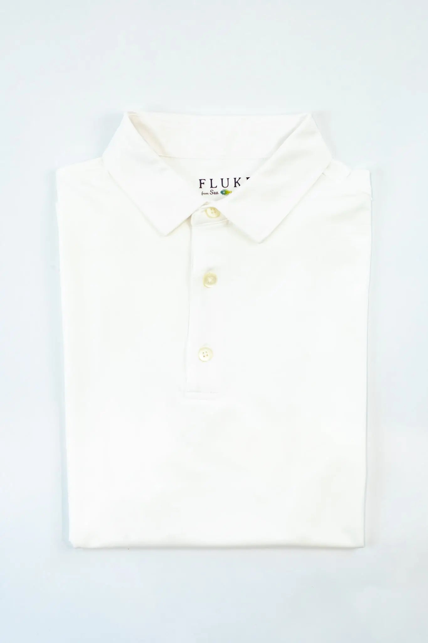 Solid Polo Fluke Apparel Co. Golf Polo Shirt 70.00 MagnoliaCottonCo. White / XXL