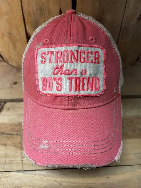 90's Trend Distressed Mesh Snapback Baseball Cap The Goat Stock