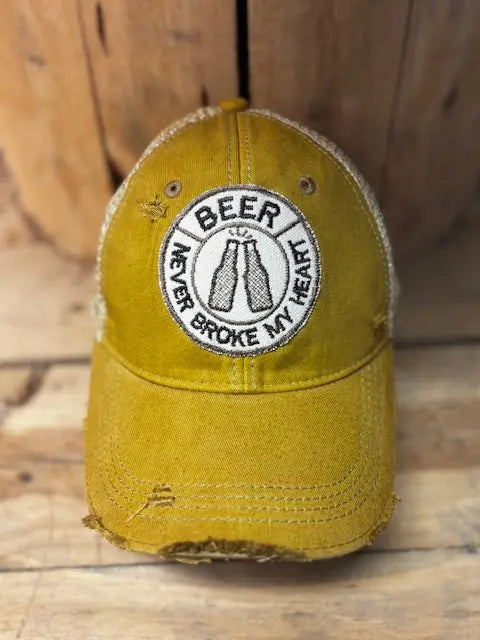Beer Never Broke My Heart Hat The Goat Stock